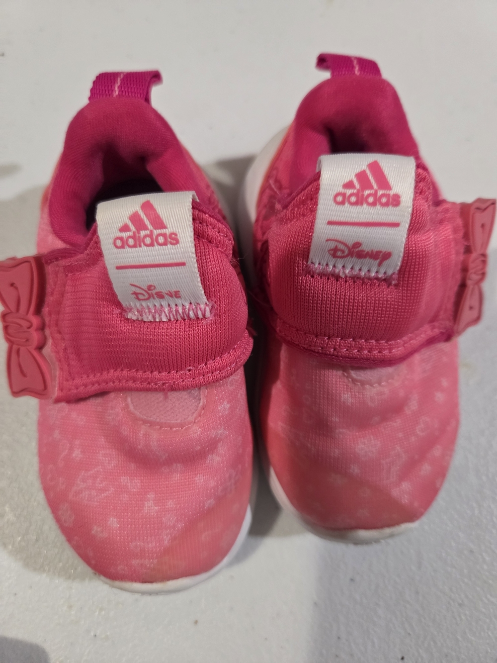 adidas Kids Pink Slip-On Sneakers with Disney Detail